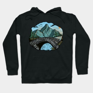river and mountain Hoodie